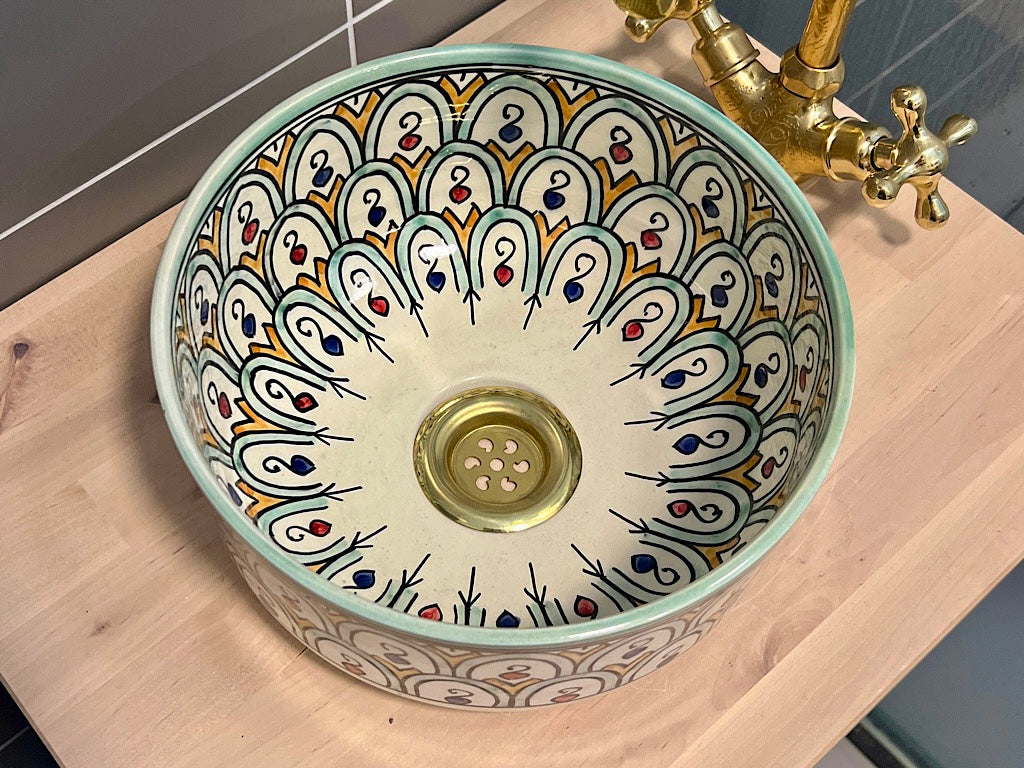 Handgemaakte Marokkaanse Waskom Andalusië - 24 cm