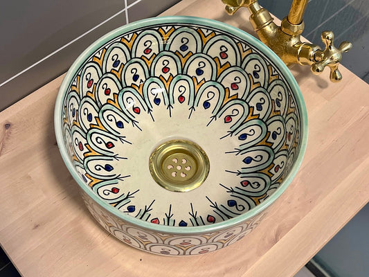 Handgemaakte Marokkaanse Waskom Andalusië - 24 cm