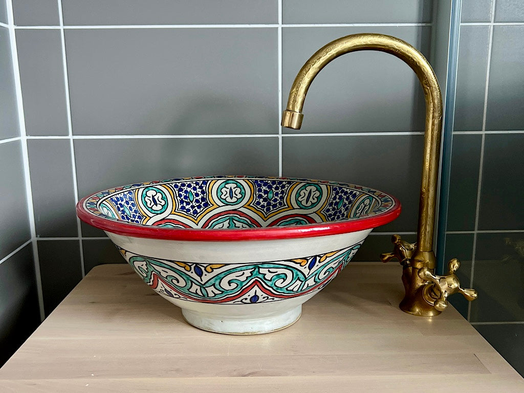 Handgemaakte Marokkaanse Waskom Sahara 35 cm