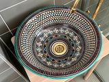 Handgemaakte Marokkaanse Waskom Color Wave 40 cm
