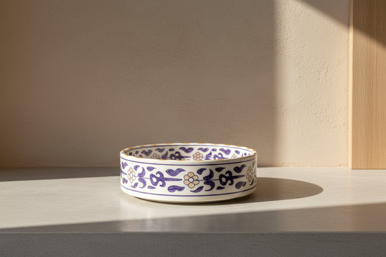 Luxe Handgemaakte Marokkaanse Saladeschaal 24cm