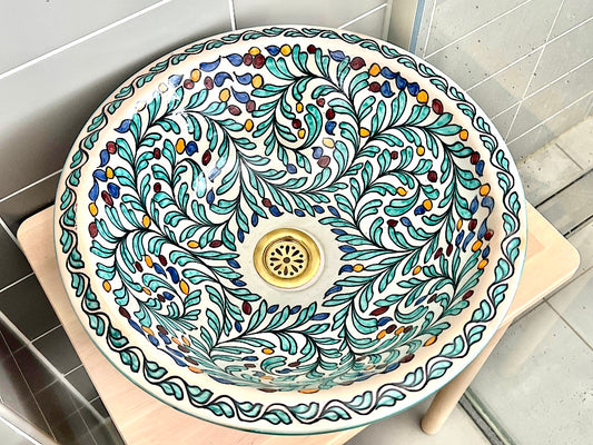 Handgemaakte Marokkaanse Waskom Bahia 40cm