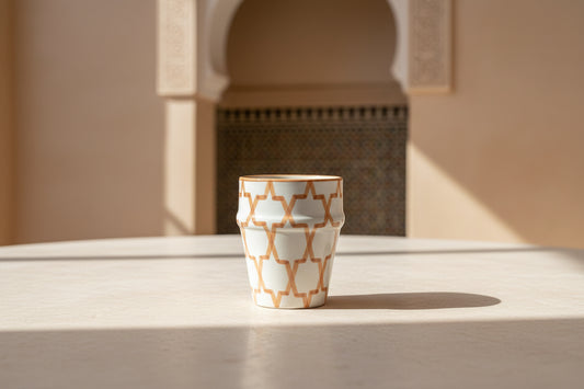 Marokkaanse Aardewerk Beker - Beige
