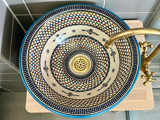 Handgemaakte Marokkaanse Waskom Casablanca 40cm