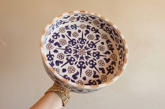 Luxe Handgemaakte Marokkaanse Saladeschaal 24cm