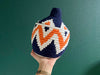 Berber Wollen Mand Blauw/Oranje/Wit