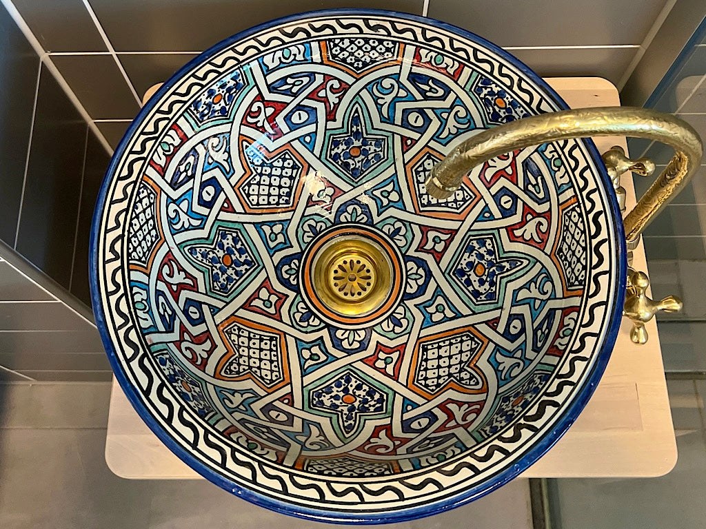 Handgemaakte Marokkaanse Waskom Andalucía 40,5 cm
