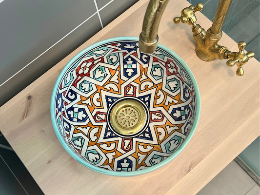 Handgemaakte Marokkaanse Waskom Sevilla – 24 cm