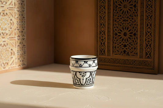 Marokkaanse Aardewerk Beker - Zwart