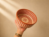 Handgemaakte Marokkaanse Saladeschaal 17,5cm Bruin