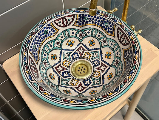 Handgemaakte Marokkaanse Waskom Córdoba 35cm