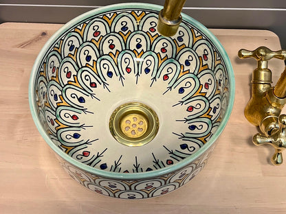 Handgemaakte Marokkaanse Waskom Andalusië - 24 cm