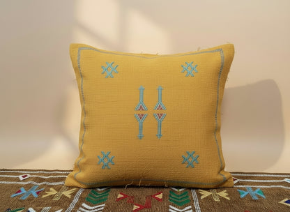 Cactus Zijde Kussensloop Okergeel 1