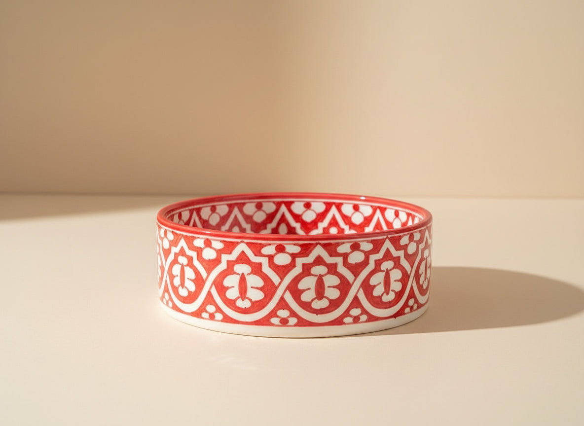 Handgemaakte Marokkaanse Saladeschaal 24cm