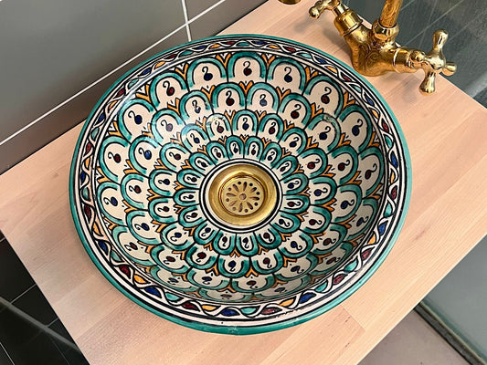 Handgemaakte Marokkaanse Waskom Granada 30cm