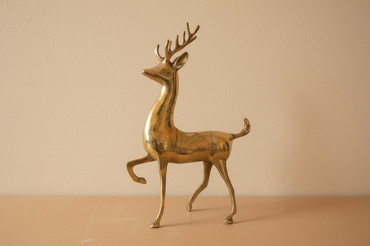 Messing Beeld Hert XL