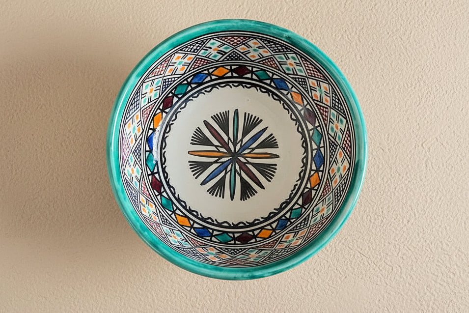 Handgemaakte Marokkaanse Saladeschaal 20cm