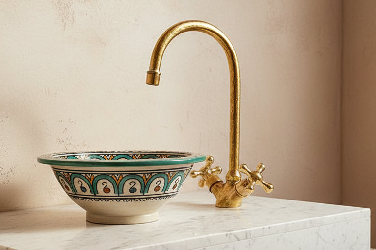 Handgemaakte Marokkaanse Waskom Marrakech 25cm