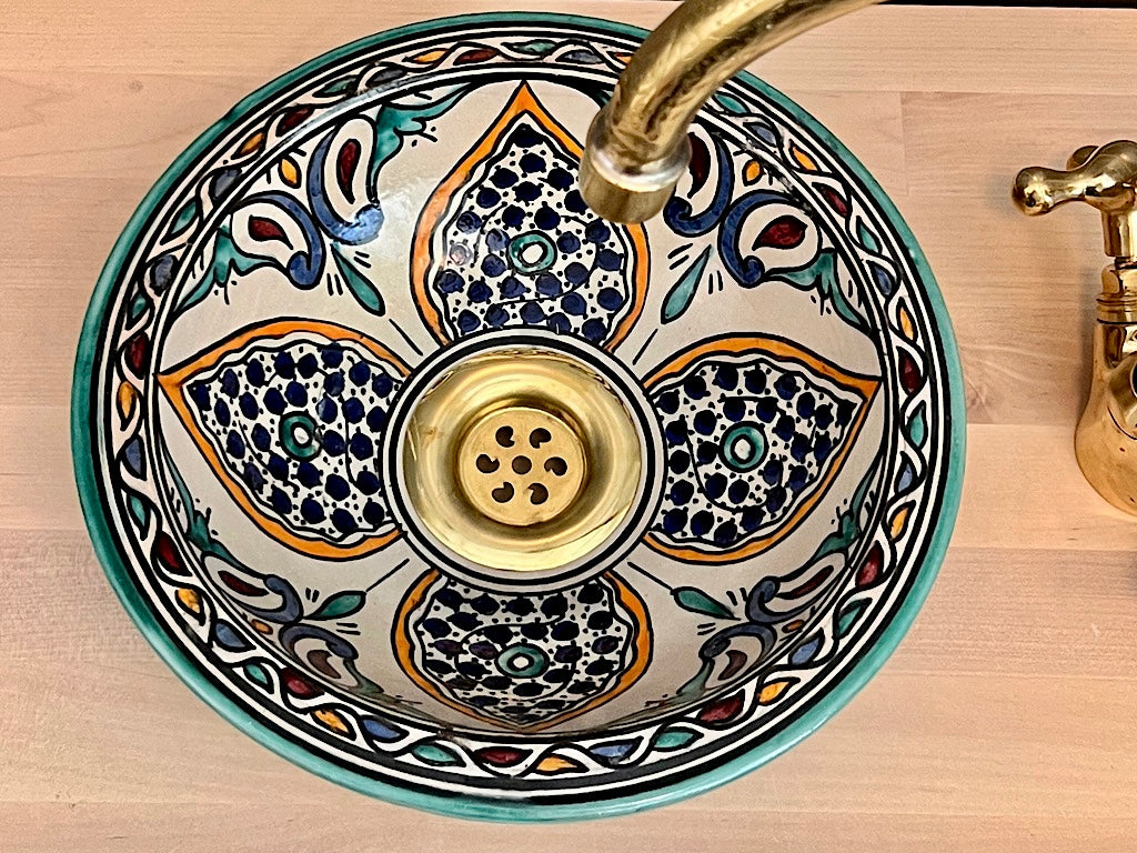 Handgemaakte Marokkaanse wasbak 25Cm