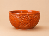 Handgemaakte Marokkaanse Saladeschaal Terracotta 21cm