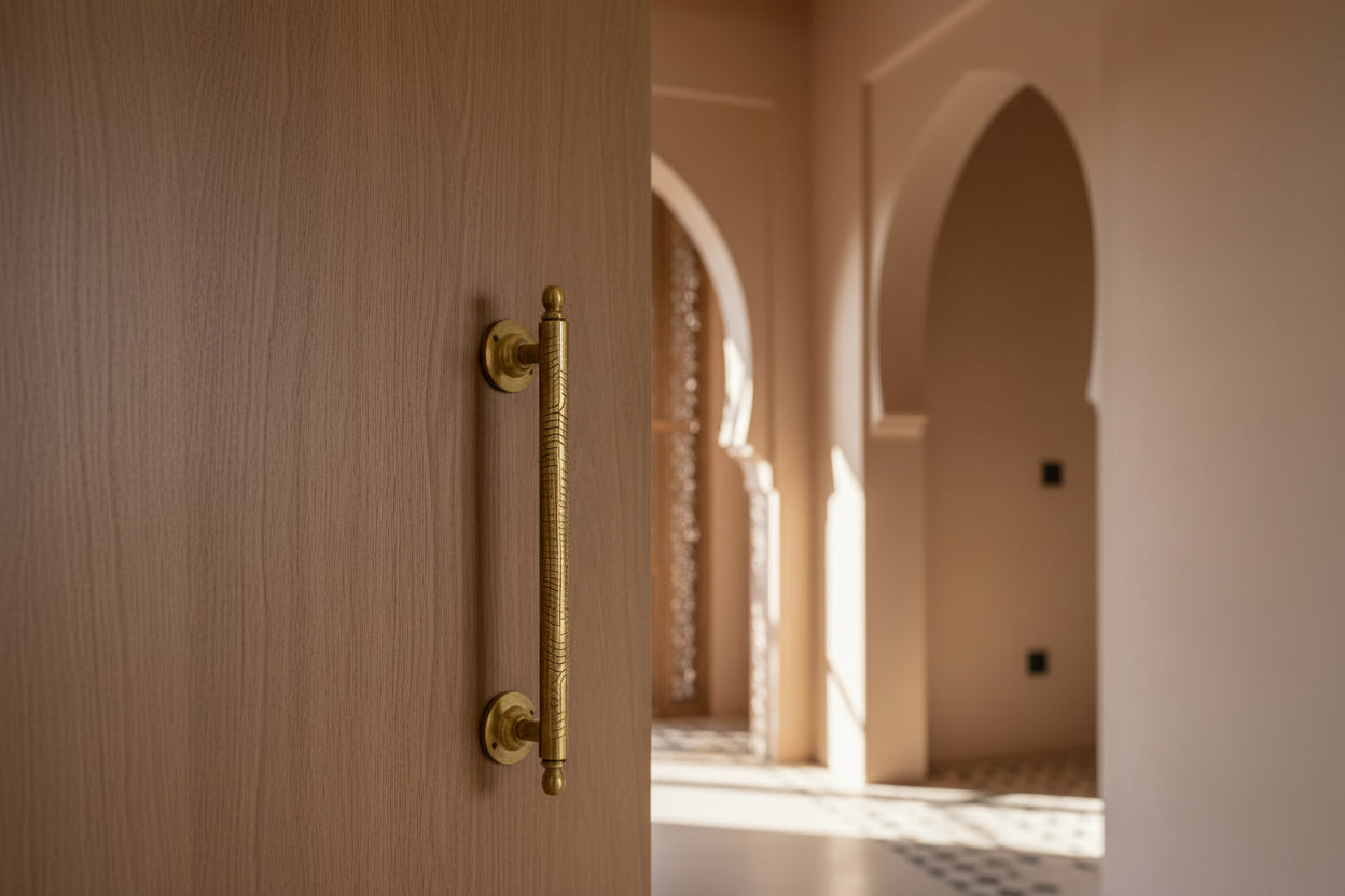 Messing Deur- en Kasthendel 30cm