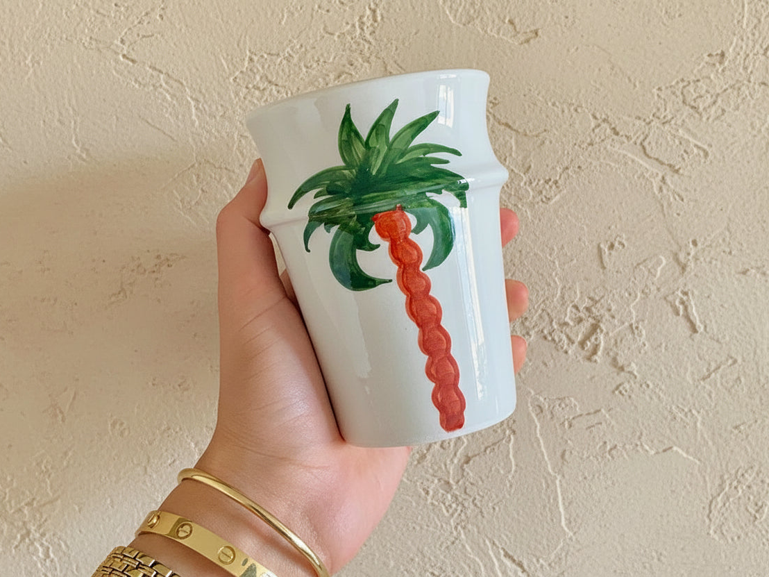 Palmboom Beker 11,5 × 8 cm