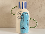 Aardewerken Vaas Blauw*