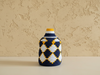 Berber Wollen Mand Blauw/Geel/Wit