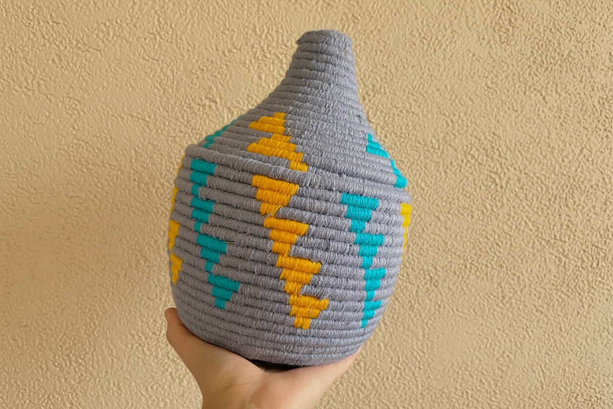 Berber Wollen Mand Gekleurd