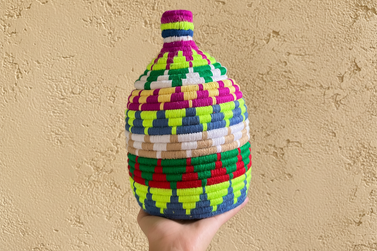 Berber Wollen Mand Gekleurd