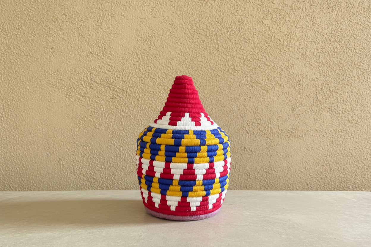 Berber Wollen Mand Gekleurd