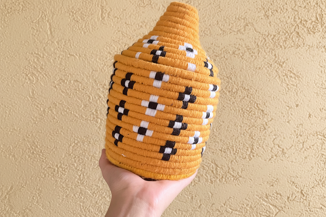 Berber Wollen Mand Okergeel