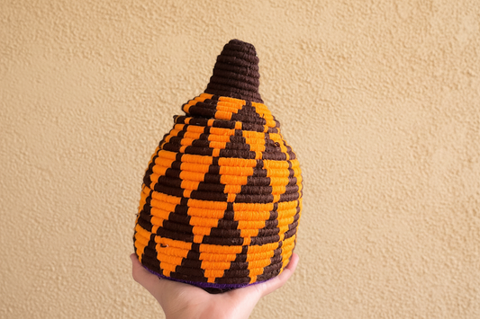 Berber Wollen Mand Oranje/Bruin