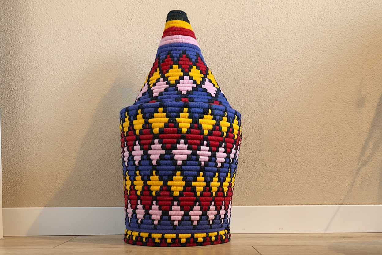 Berber Wollen Mand XXL Gekleurd 4