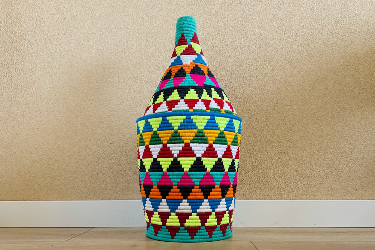 Berber Wollen Mand XXL Gekleurd 7