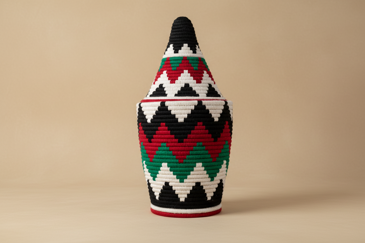 Berber Wollen Mand XXL Gekleurd 8