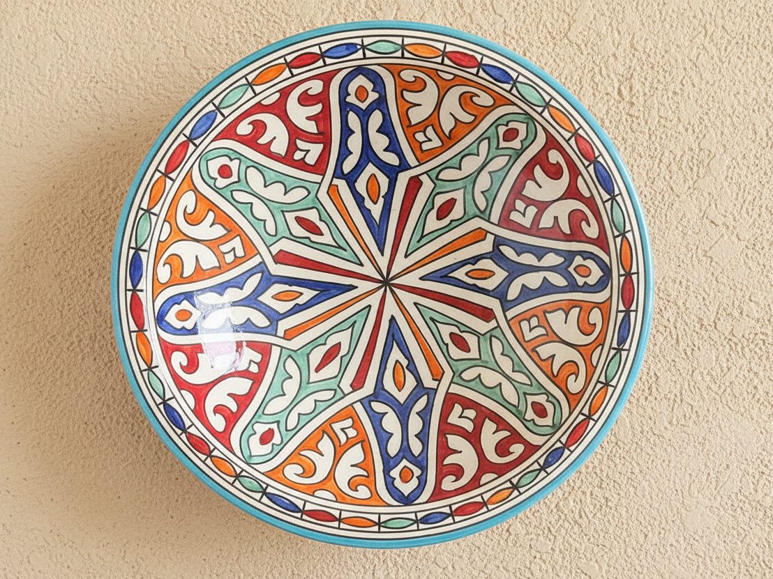 Handgemaakte Marokkaanse Schaal Cordoba 35cm