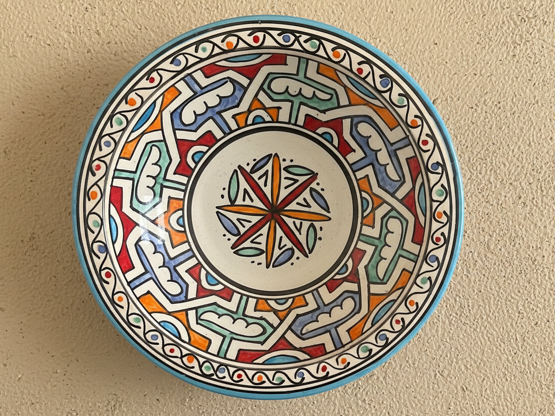 Handgemaakte Marokkaanse Schaal Sahara 25cm