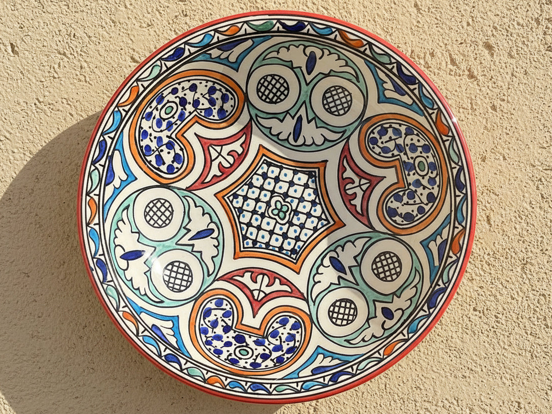 Handgemaakte Marokkaanse Schaal Sahara 33,5cm
