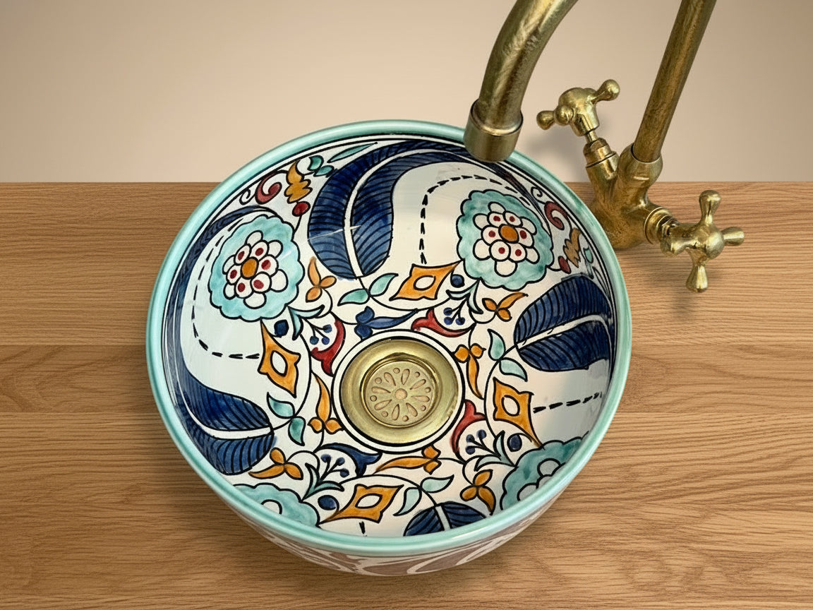 Handgemaakte Marokkaanse Waskom Riad – 24 cm