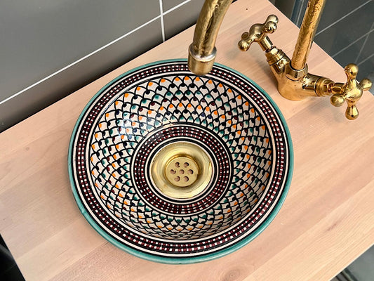 Marokkaanse waskom met de hand gemaakt