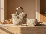 Marrakech shopper grijs beige 