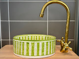Groene wasbak uit Marokko 